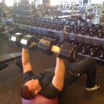 coach paul newt db press on stability ball